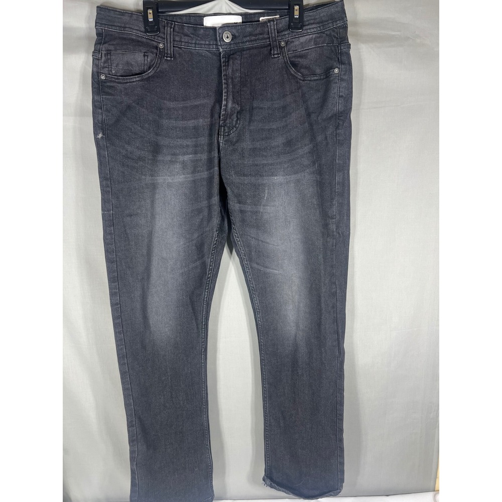 Paperdenim&cloth Jeans Greenwich Edgy Stretch Charcoal Grey Mens 36x32